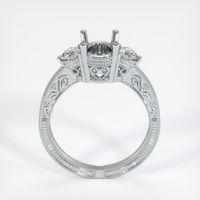 14K White Gold Antique Style Ring Setting Image