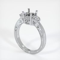 18K White Gold Antique Style Ring Setting Video