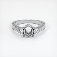 18K White Gold Antique Style Ring Setting Image