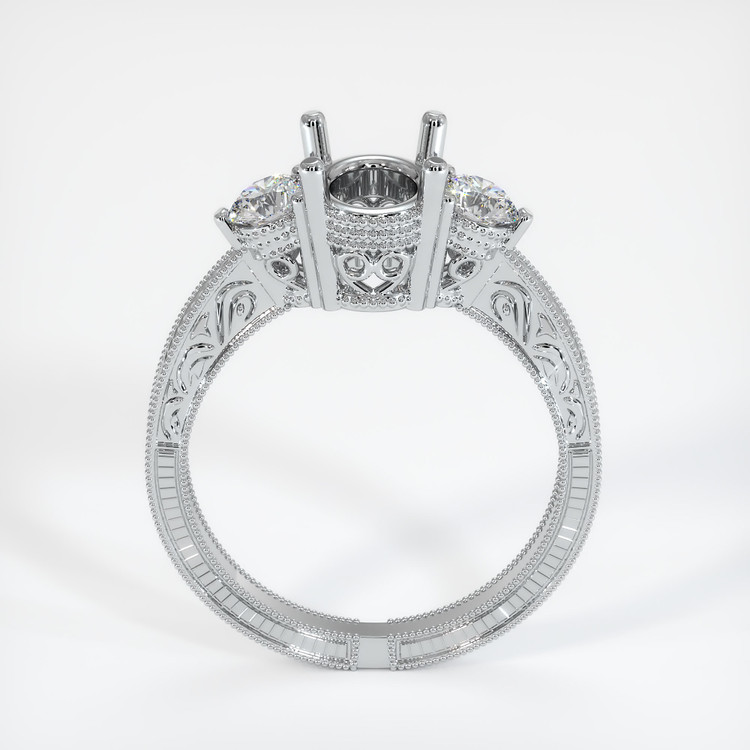 18K White Gold Antique Style Ring Setting