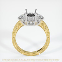 14K White & Yellow Antique Style Ring Setting Image