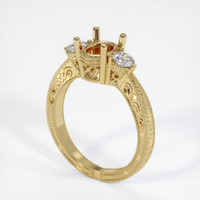 10K Yellow Gold Antique Style Ring Setting Video