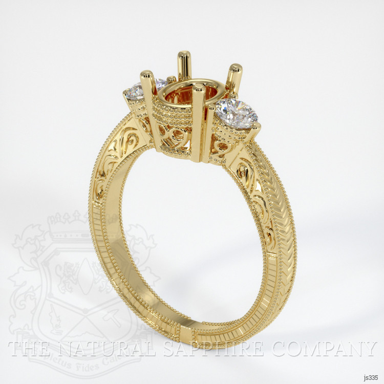 10K Yellow Gold Antique Style Ring Setting
