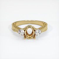10K Yellow Gold Antique Style Ring Setting Image