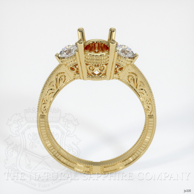 10K Yellow Gold Antique Style Ring Setting