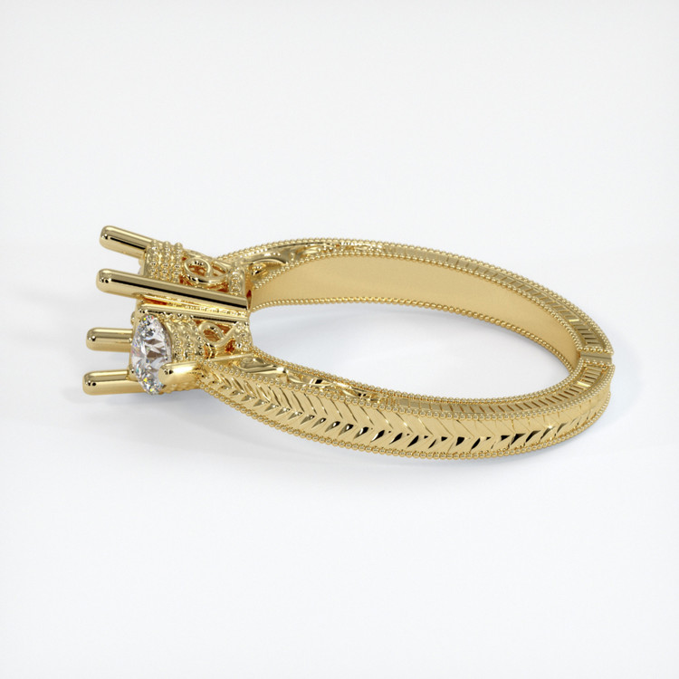 14K Yellow Gold Antique Style Ring Setting