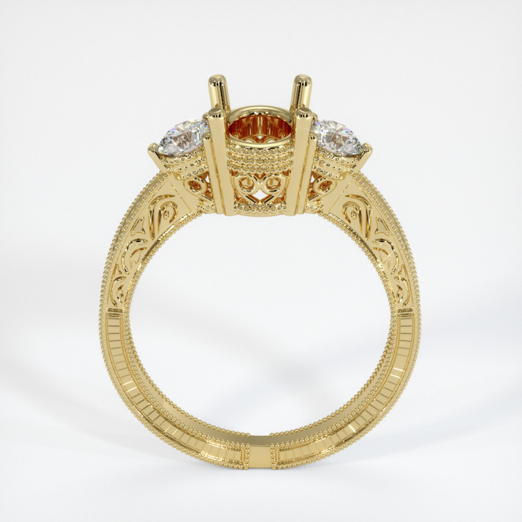 14K Yellow Gold Antique Style Ring Setting