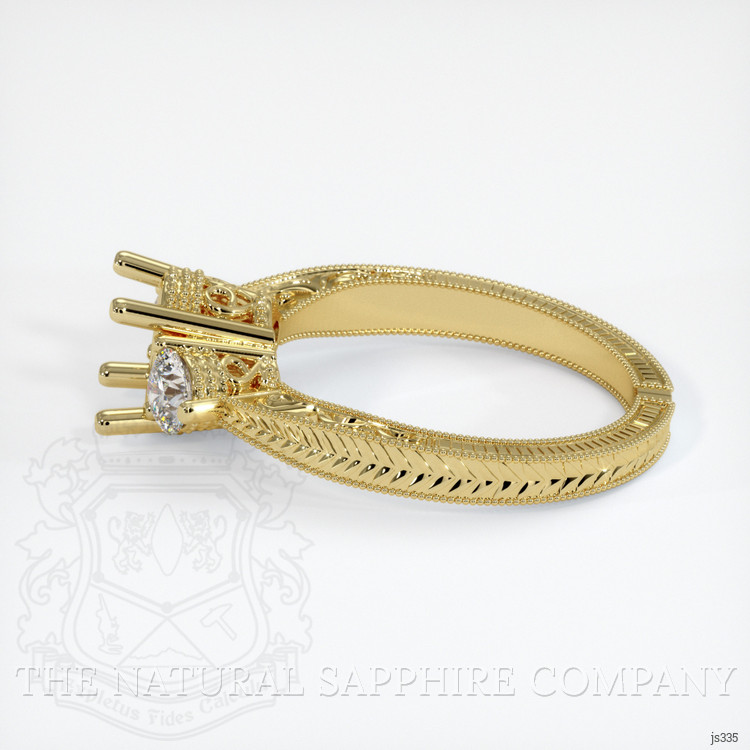 18K Yellow Gold Antique Style Ring Setting