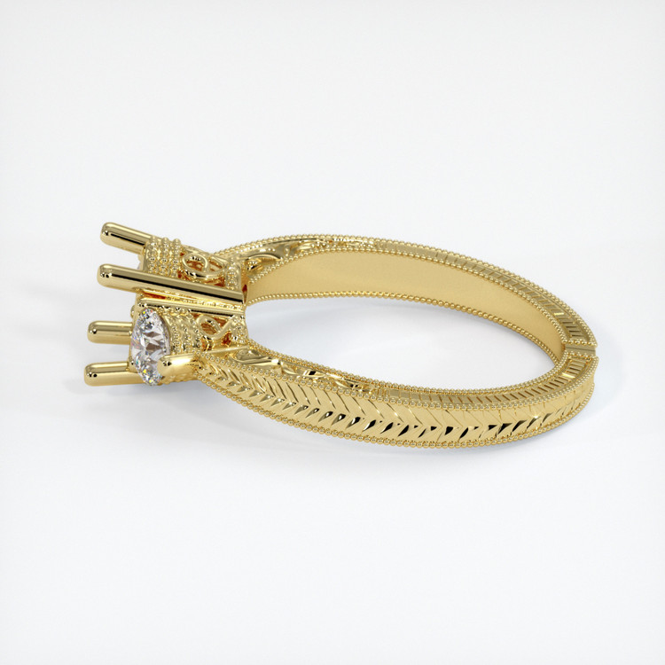 18K Yellow Gold Antique Style Ring Setting