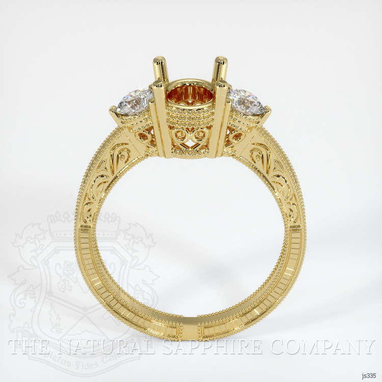 18K Yellow Gold Antique Style Ring Setting
