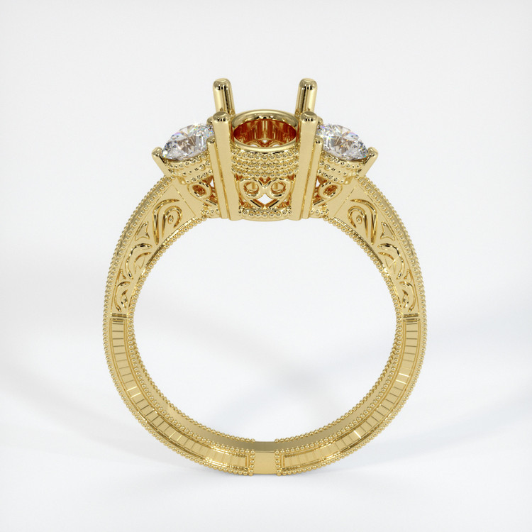 18K Yellow Gold Antique Style Ring Setting