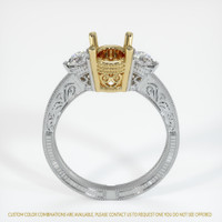 14K Yellow & White Antique Style Ring Setting Image