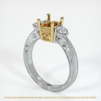 18K Yellow & White Antique Style Ring Setting Video