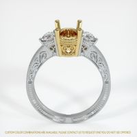 18K Yellow & White Antique Style Ring Setting Image