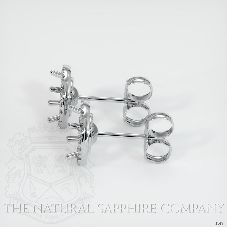 Platinum 950 Pave Earring Setting