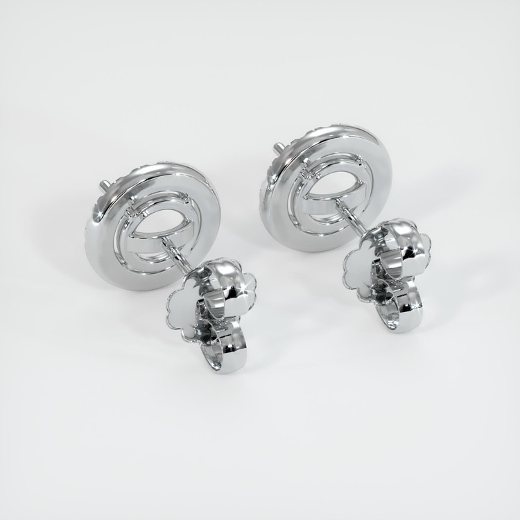 Platinum 950 Pave Earring Setting