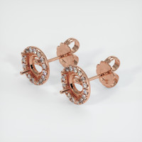 14K Rose Gold Pave Earring Setting Video
