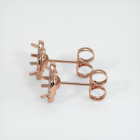 14K Rose Gold Pave Earring Setting Image