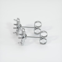 18K White Gold Pave Earring Setting Image