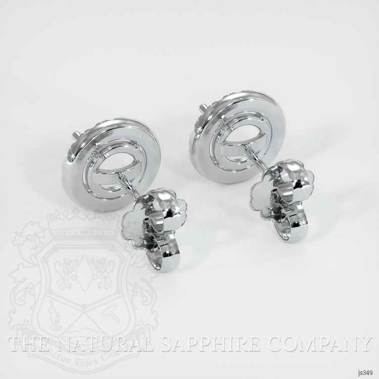 18K White Gold Pave Earring Setting