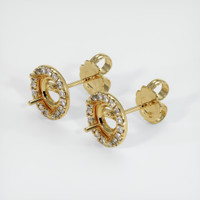 14K Yellow Gold Pave Earring Setting Video