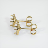 14K Yellow Gold Pave Earring Setting Image