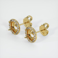 18K Yellow Gold Pave Earring Setting Video