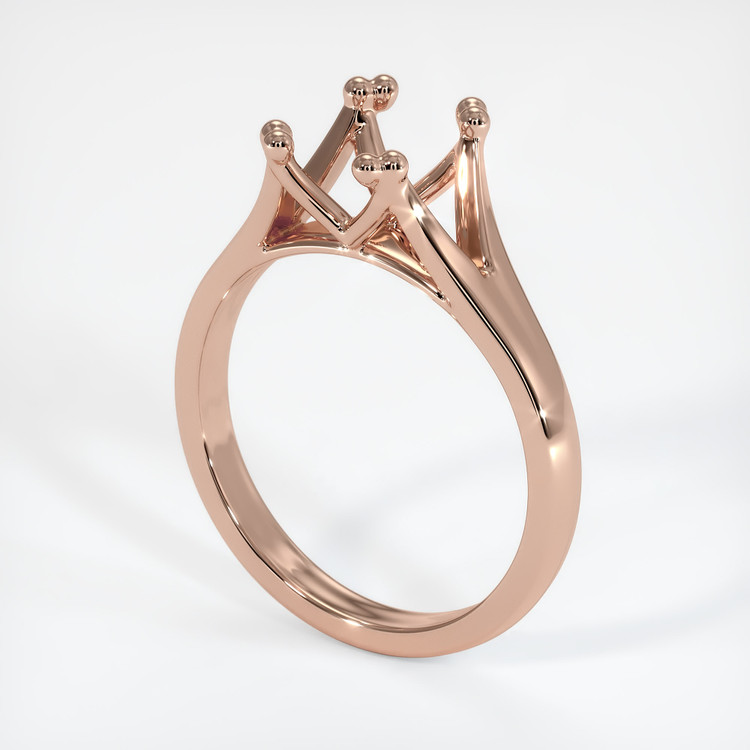 14K Rose Gold Solitaire Ring Setting