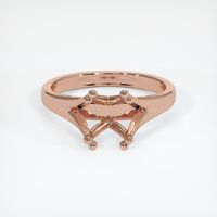 14K Rose Gold Solitaire Ring Setting Image