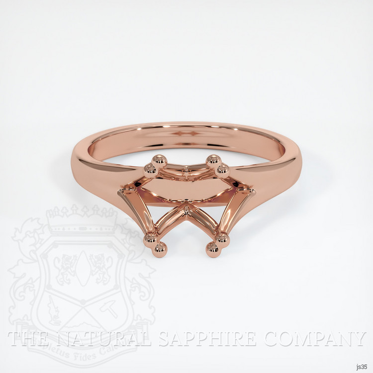 14K Rose Gold Solitaire Ring Setting