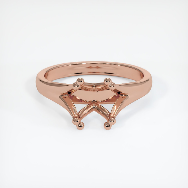 14K Rose Gold Solitaire Ring Setting