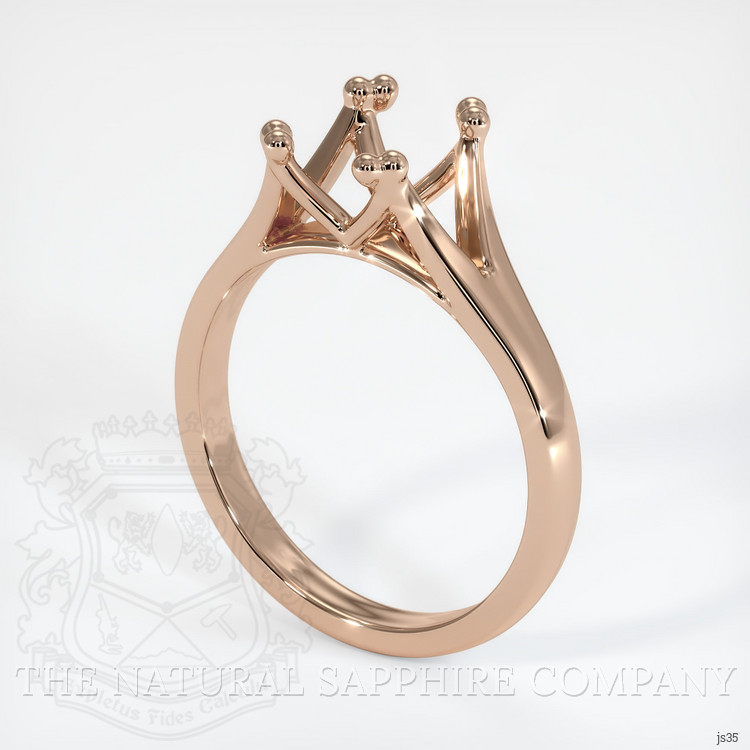 18K Rose Gold Solitaire Ring Setting