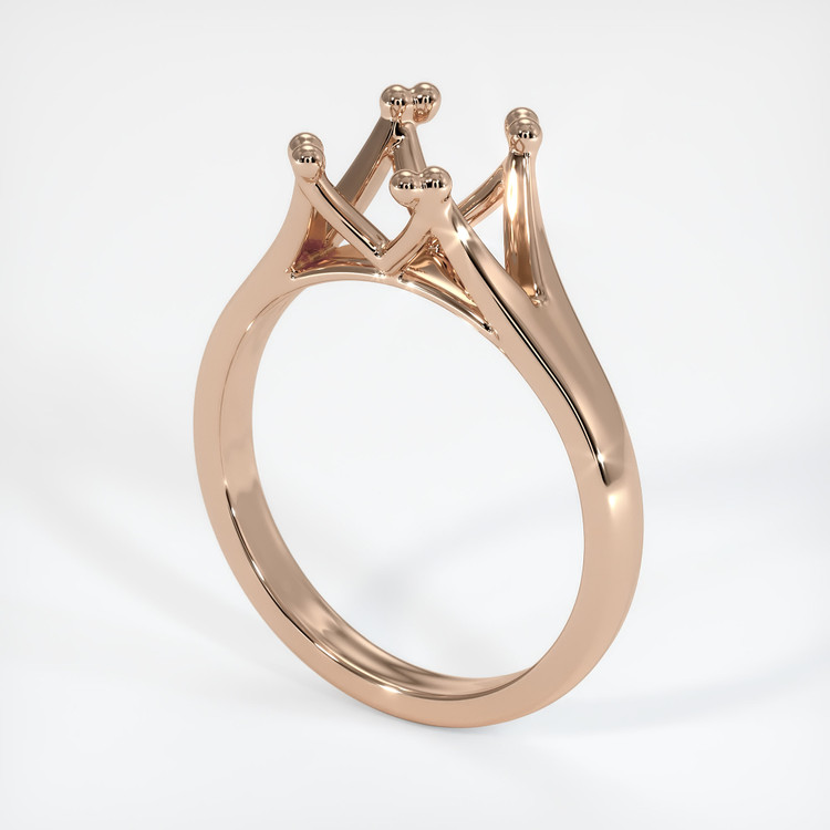18K Rose Gold Solitaire Ring Setting