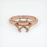 18K Rose Gold Solitaire Ring Setting Image