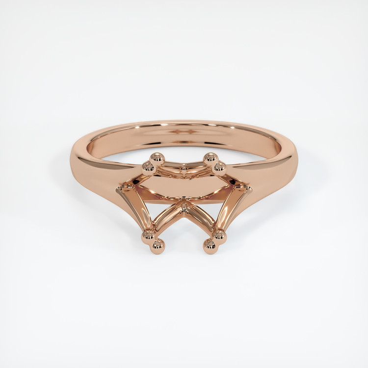 18K Rose Gold Solitaire Ring Setting