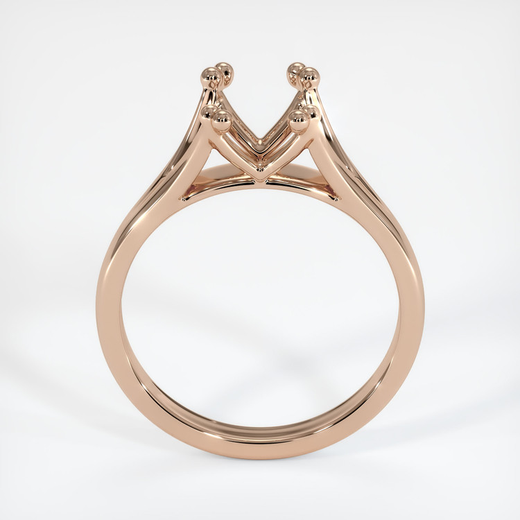18K Rose Gold Solitaire Ring Setting