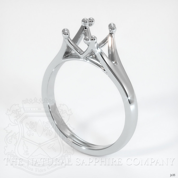 10K White Gold Solitaire Ring Setting