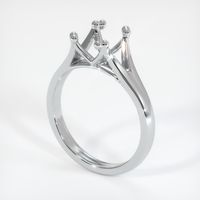 14K White Gold Solitaire Ring Setting Video