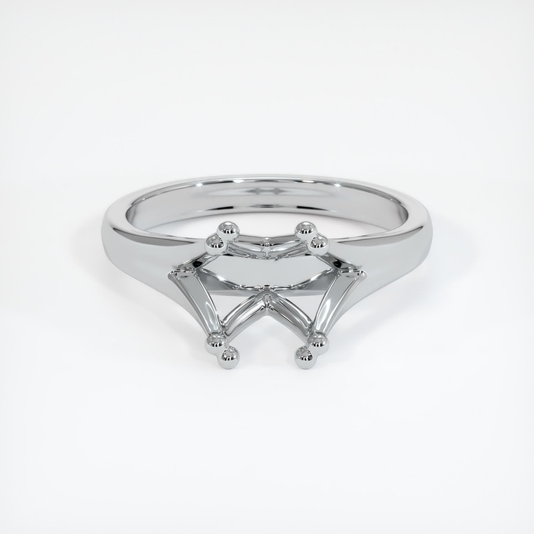 14K White Gold Solitaire Ring Setting