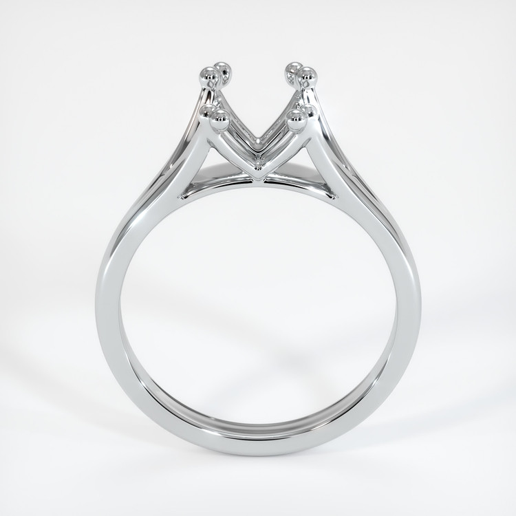 14K White Gold Solitaire Ring Setting