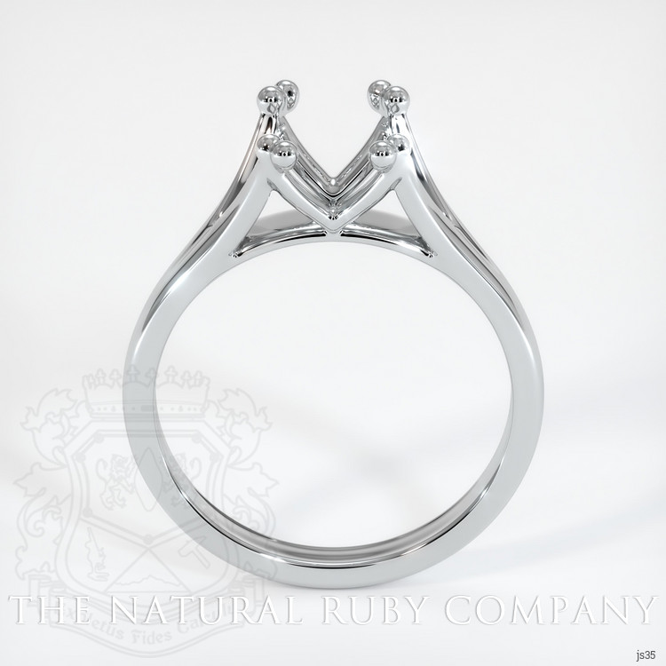 14K White Gold Solitaire Ring Setting