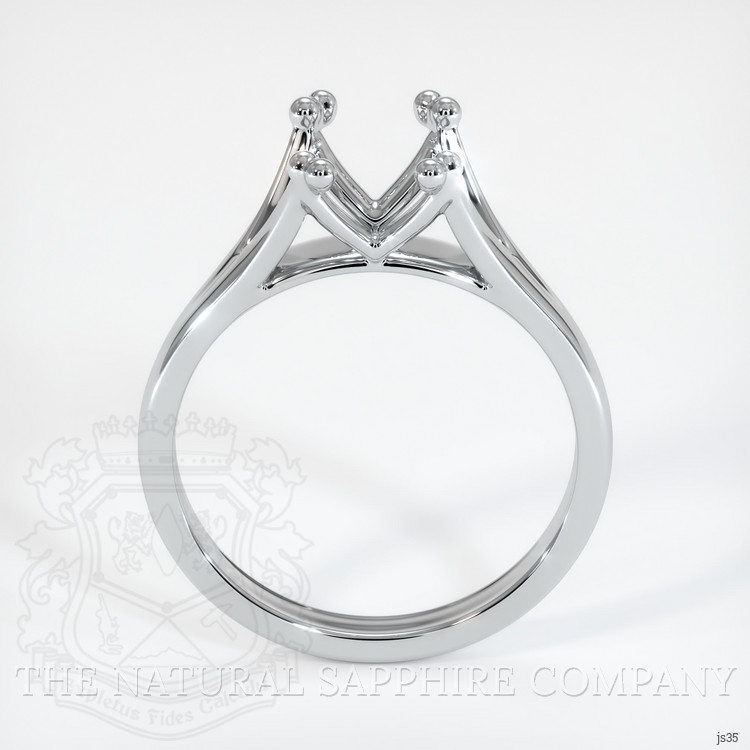 14K White Gold Solitaire Ring Setting