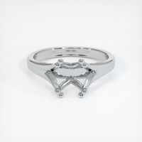 18K White Gold Solitaire Ring Setting Image