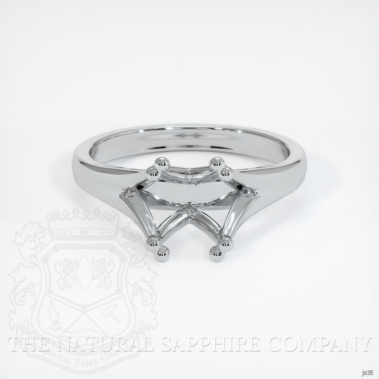 18K White Gold Solitaire Ring Setting