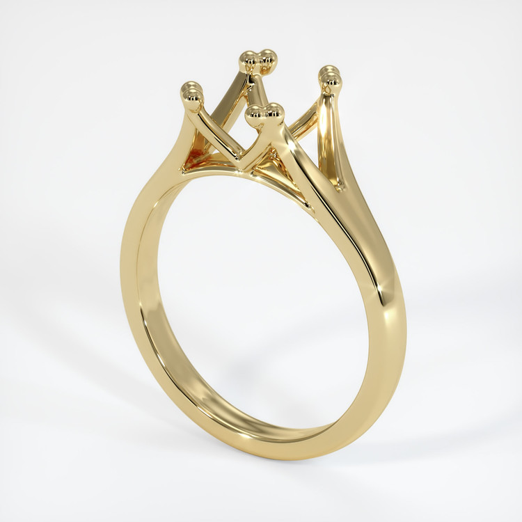 14K Yellow Gold Solitaire Ring Setting