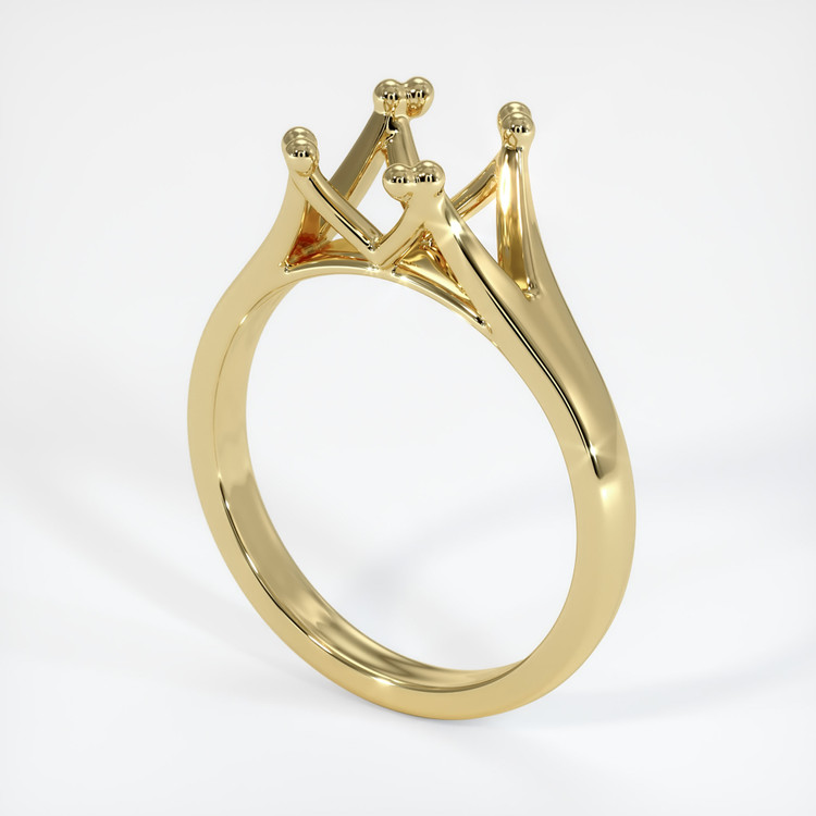 18K Yellow Gold Solitaire Ring Setting