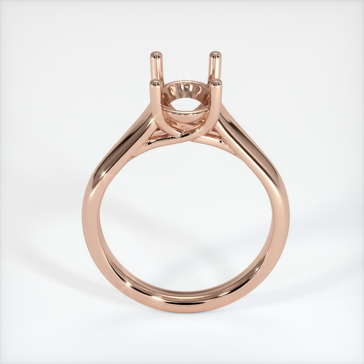 14K Rose Gold Solitaire Ring Setting