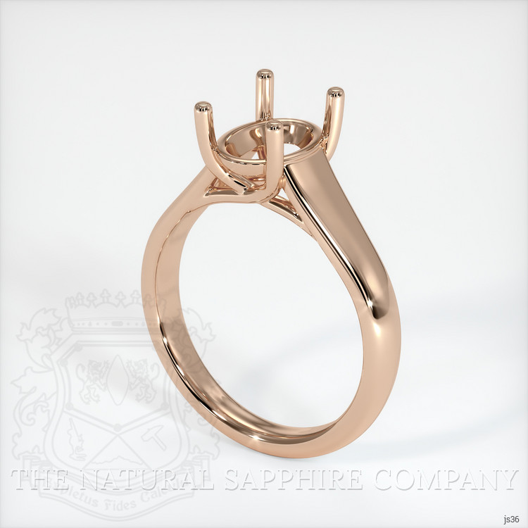 18K Rose Gold Solitaire Ring Setting