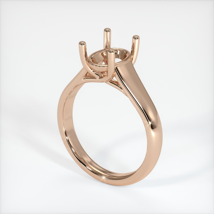 18K Rose Gold Solitaire Ring Setting