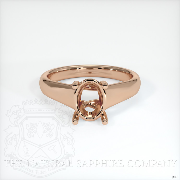 18K Rose Gold Solitaire Ring Setting
